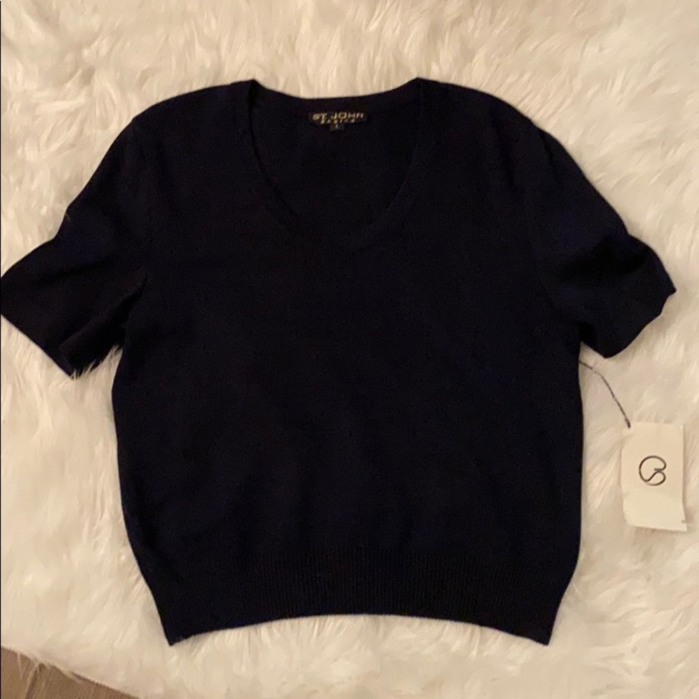 St. John short sleeve sweater